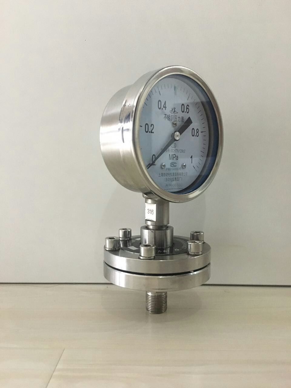 YPF-100A膜片壓力表0-1.6Mpa